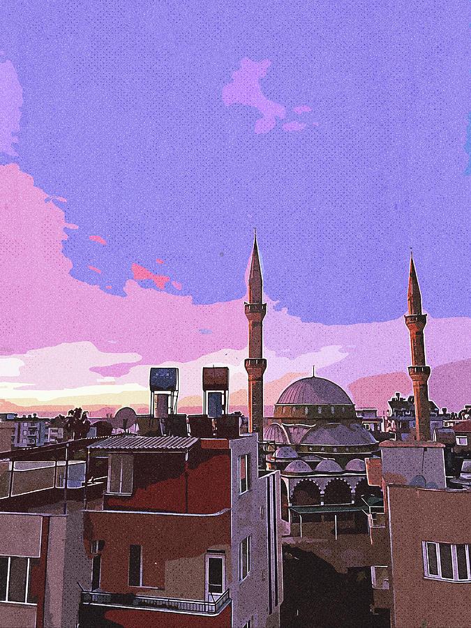 Best Minarets - Islamic Architecture, White And Brown Concrete Dome Building During Sunset Painting