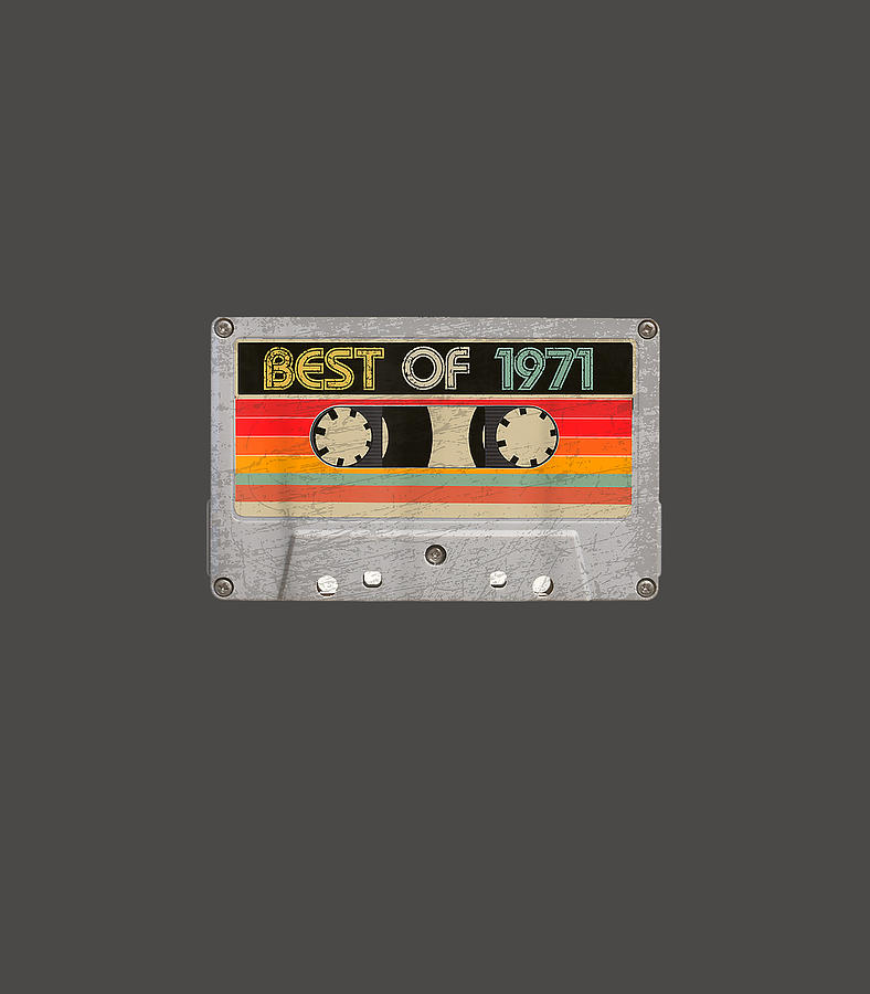 Best Of 1971 50th Birthday Cassette Tape Vintage Digital Art by Tejas ...