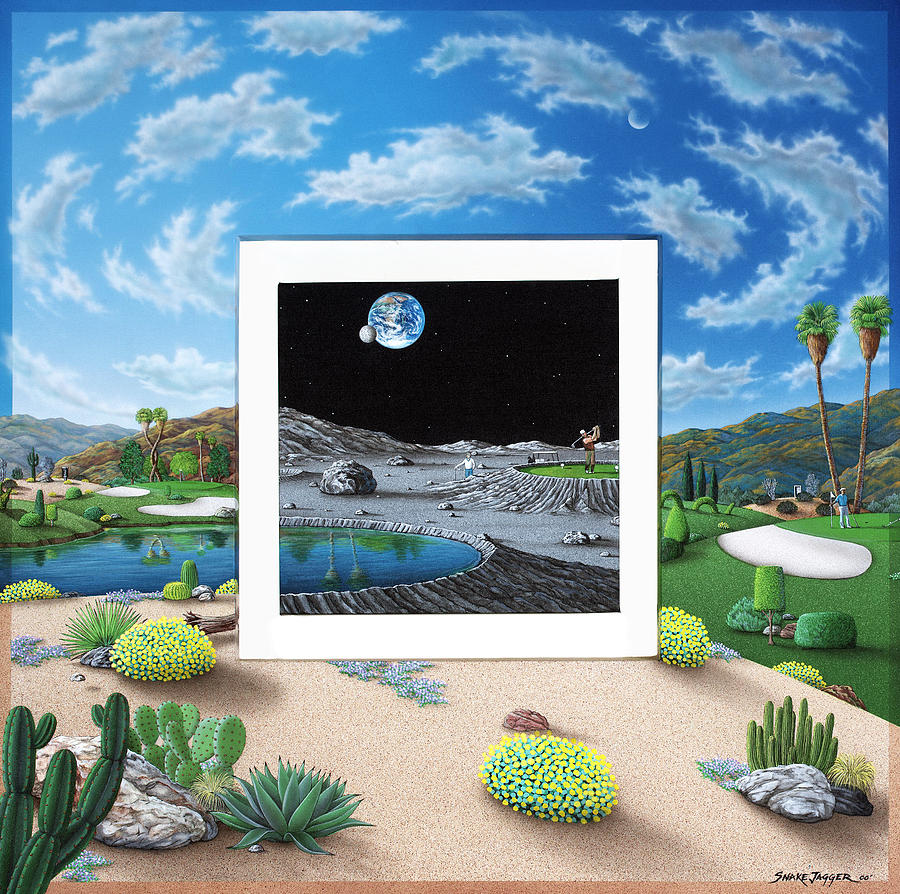 Golf Painting - Best of Both Worlds by Snake Jagger