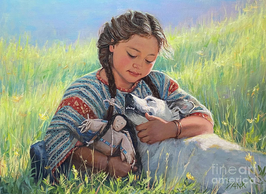 Dog Painting - Best of Friends by Dana Lombardo