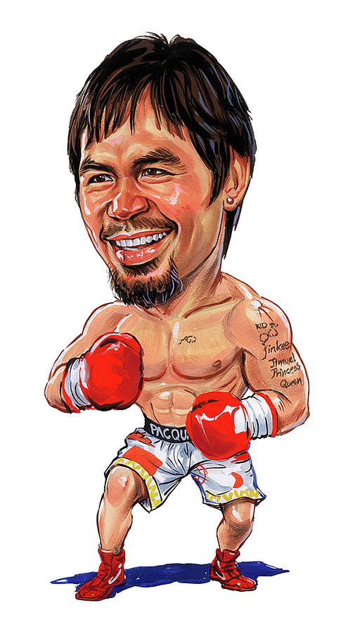 Best of Manny Pacquiao art Drawing by Carlynne Rofe - Fine Art America