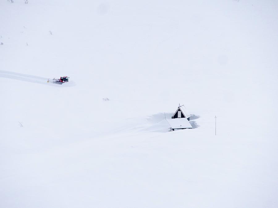 best of minimalism, view above Norway in winter Photograph