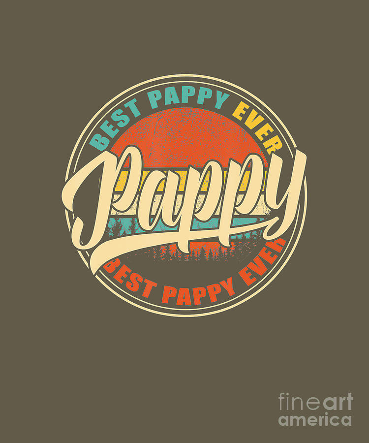 Best Pappy Ever Vintage Retro Funny Gifts Dad Tapestry - Textile by