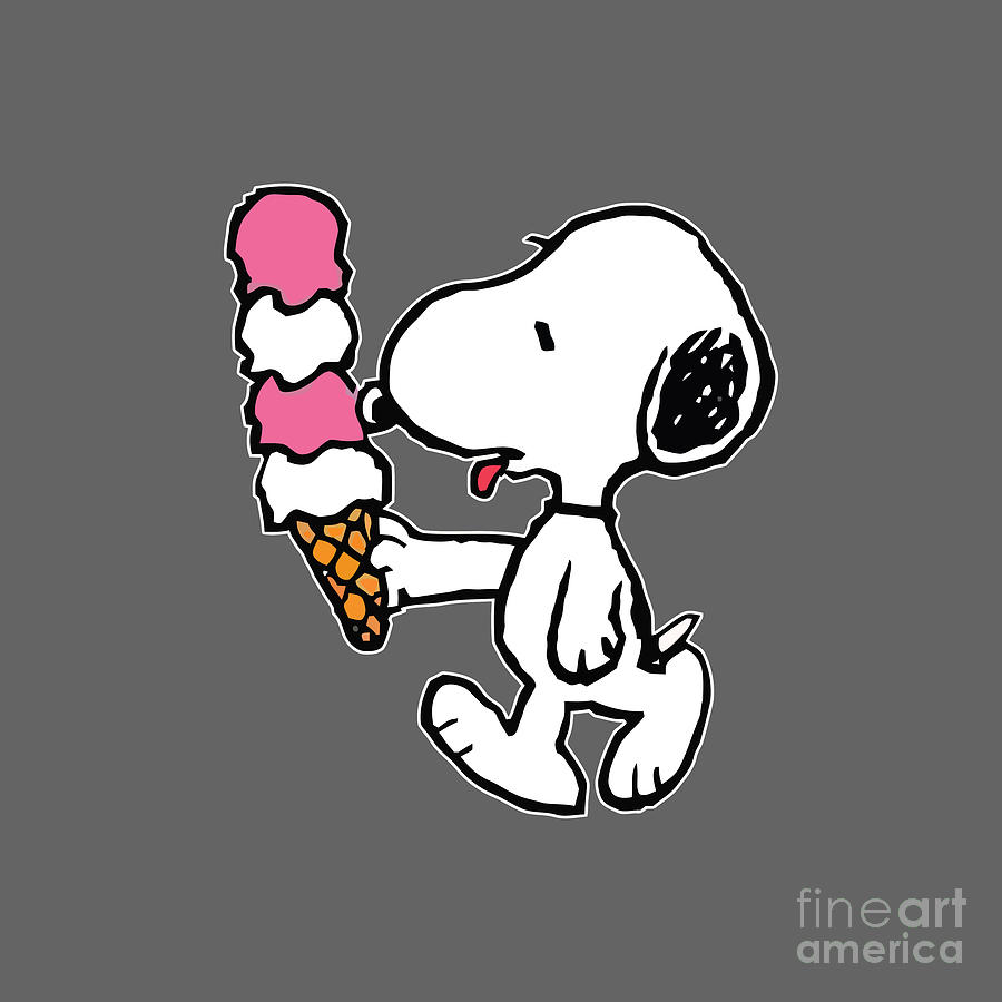 Best Snoopy Ice Cream Drawing by Umi Riyanti - Fine Art America