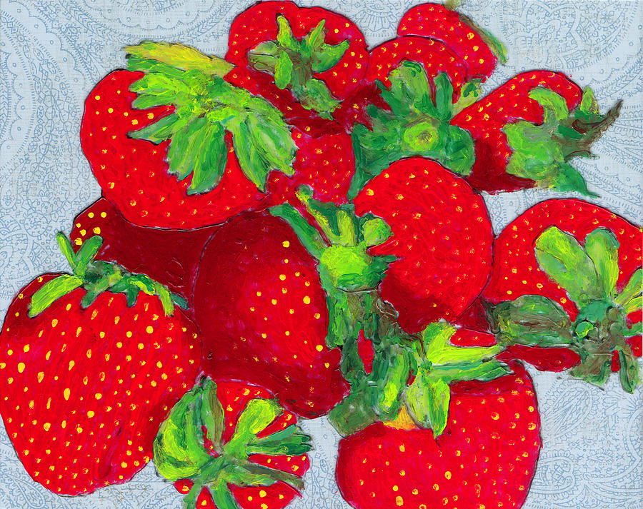 Best Strawberries Painting by Phil Strang