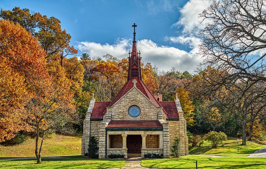 Fall Photograph - Betcher Memorial Chapel by Mountain Dreams
