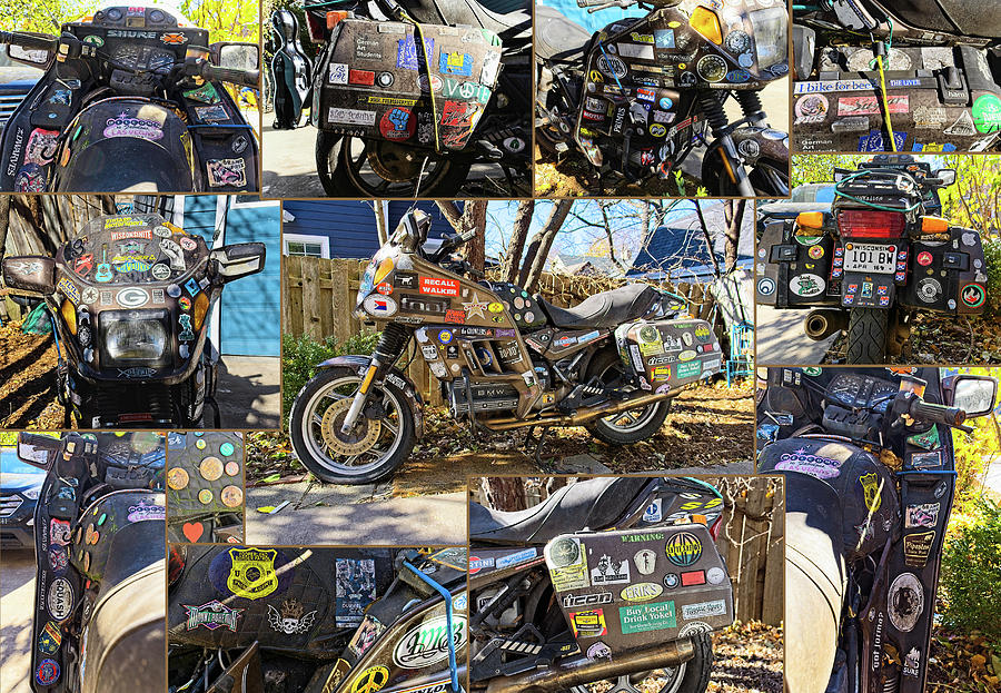 Motorbike collage Photograph by Steven Ralser