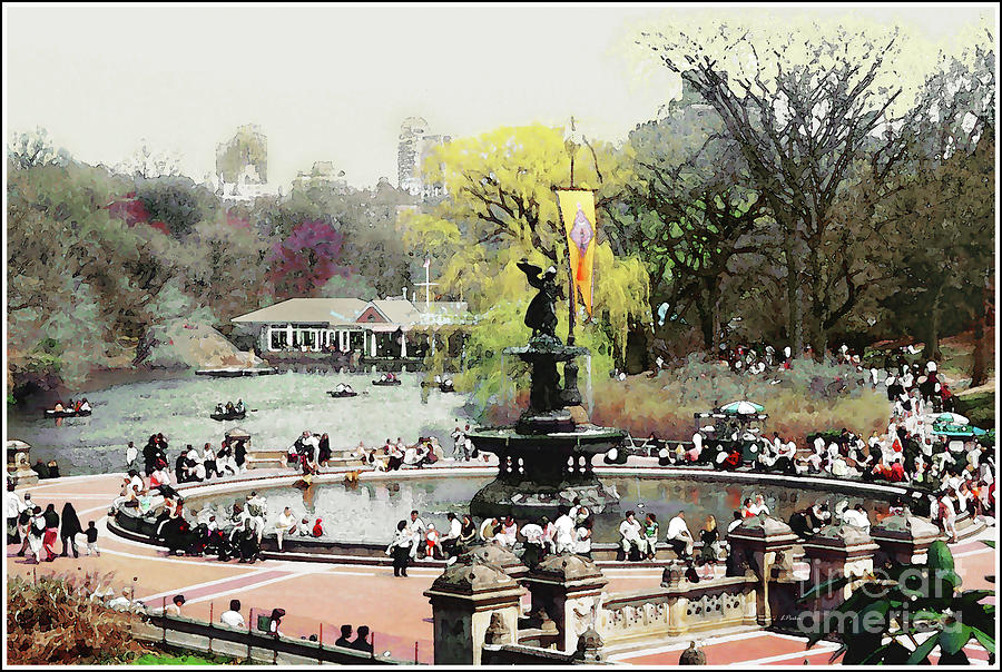 Bethesda Fountain Central Park NYC Photograph by Linda Parker