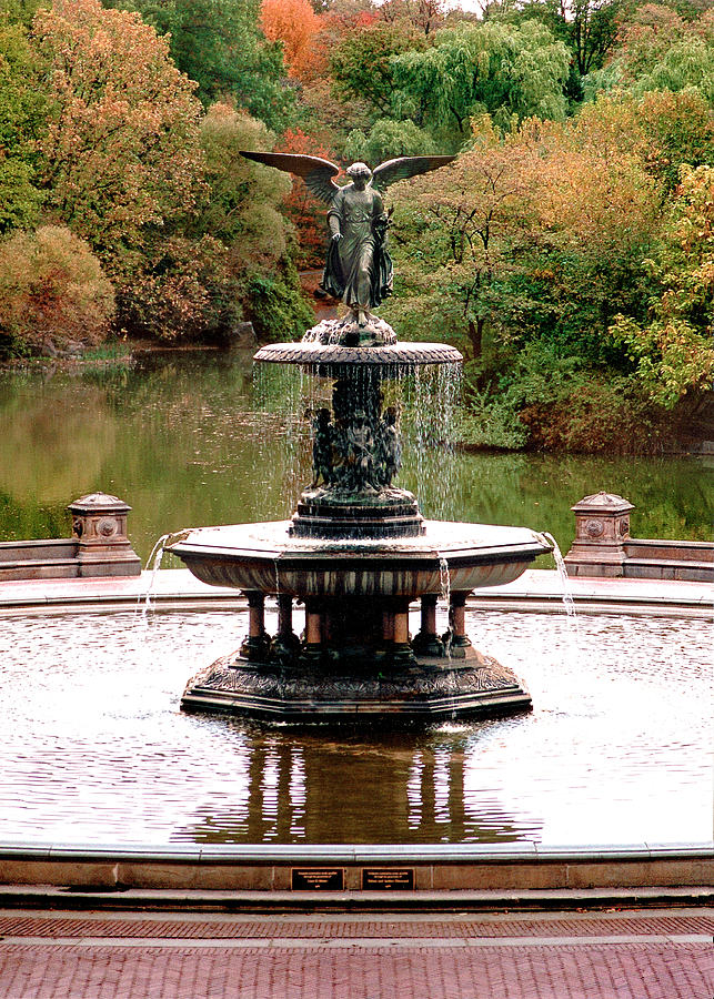 Bethesda Fountain in Color Vertical Photograph by Alex Basansky - Fine ...