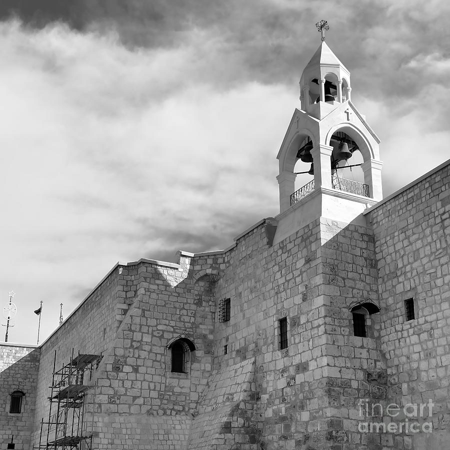 Bethlehem Bells in Black and White Photograph by Munir Alawi