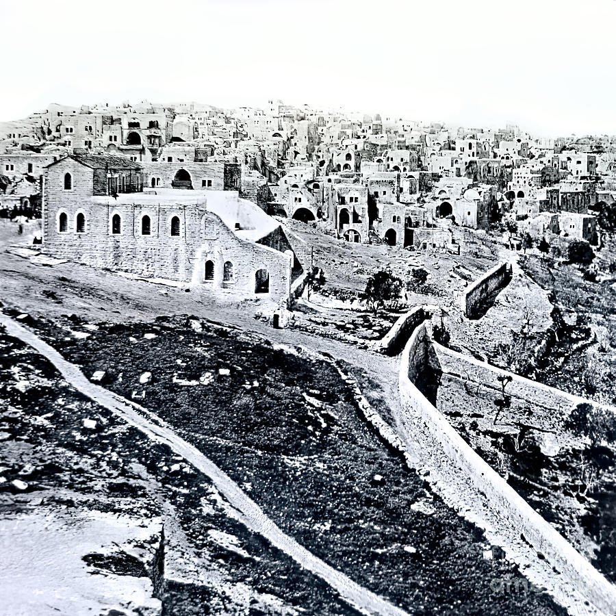 Bethlehem City and Fields in 1900 Photograph by Munir Alawi