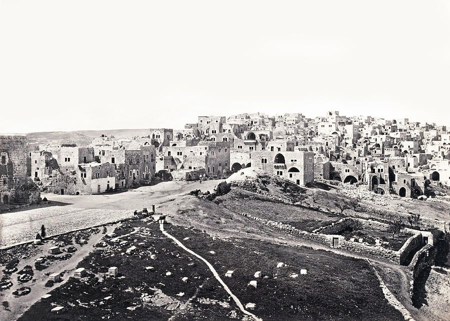 Bethlehem City in 1867 Photograph by Munir Alawi