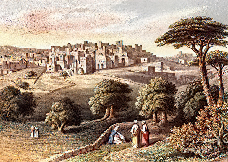 Bethlehem City in 19th Century Photograph by Munir Alawi