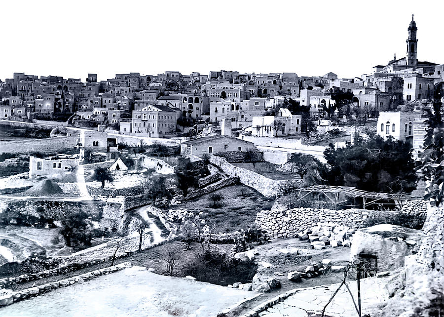 Bethlehem City View in 20th Century Photograph by Munir Alawi