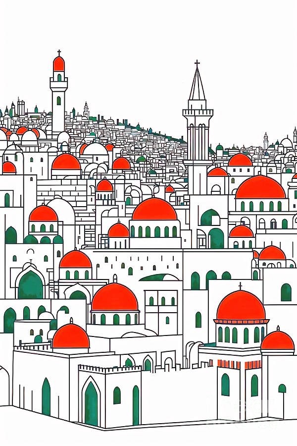 Bethlehem Cityscape V Digital Art by Munir Alawi Bethlehem Cityscape V Digital Art by Munir Alawi
