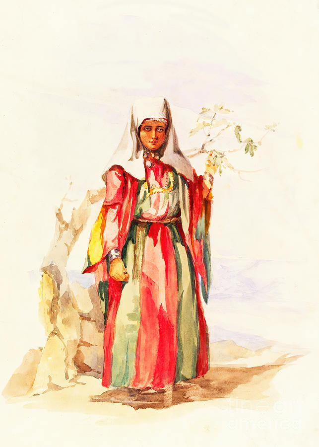 Bethlehem Girl in 1849 Photograph by Munir Alawi