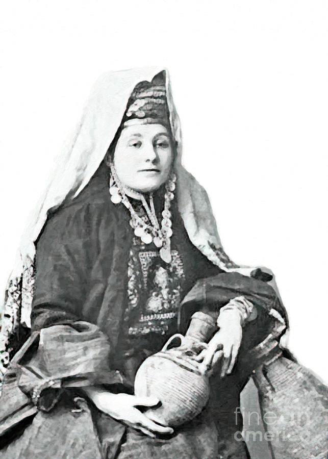 Bethlehem Girl with a Jug Photograph by Munir Alawi