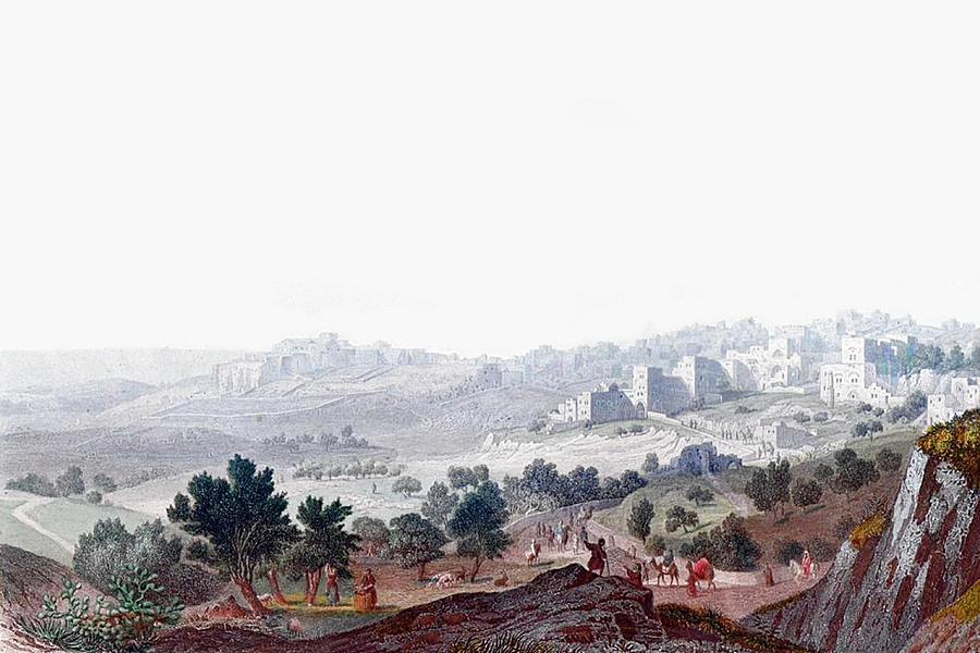 Bethlehem in 1850 Photograph by Munir Alawi