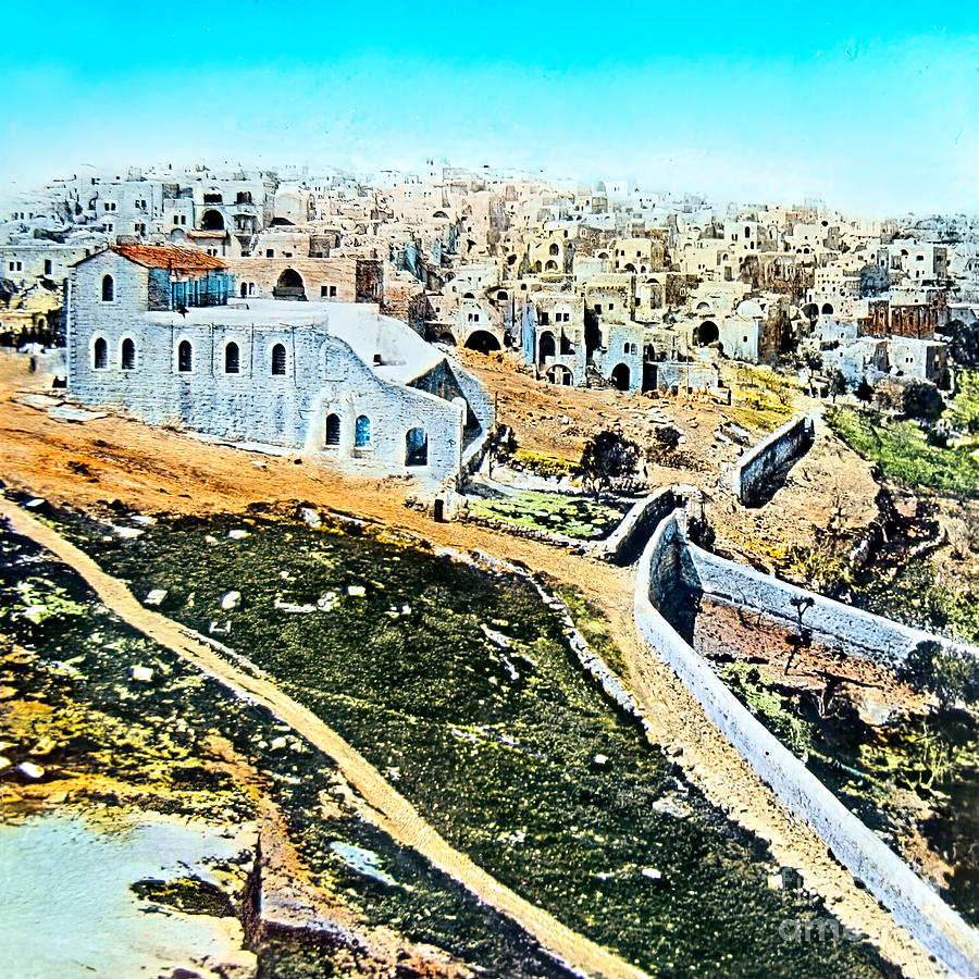 Bethlehem in 1900 in Colors Photograph by Munir Alawi