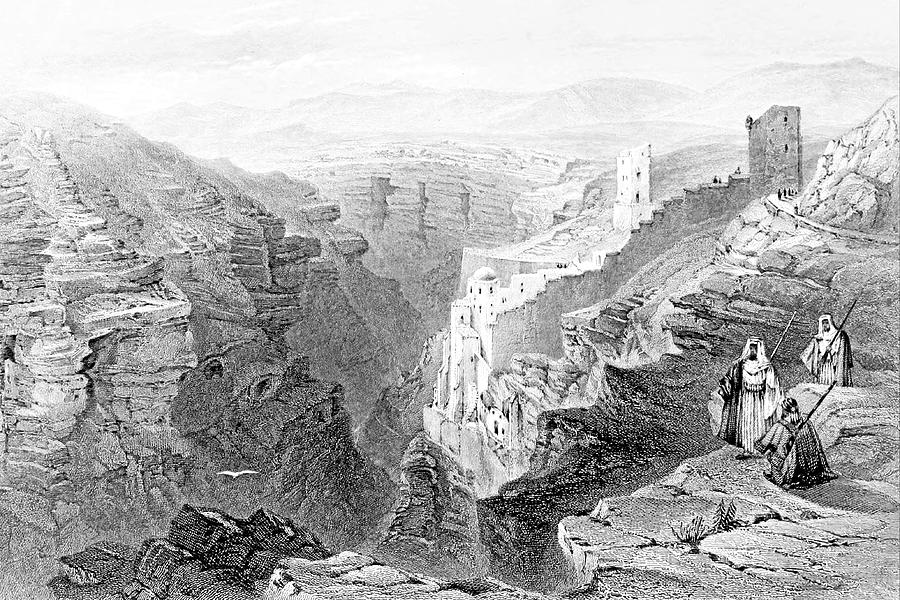 Bethlehem Mar Saba Monastery in 1847 Photograph by Munir Alawi