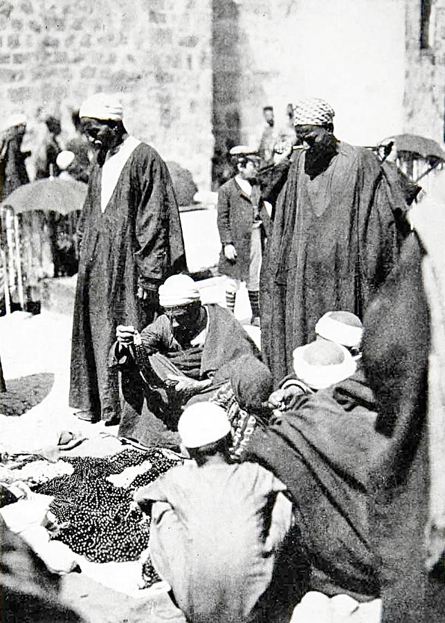 Bethlehem Merchants Selling Rosaries in 1922 Photograph by Munir Alawi