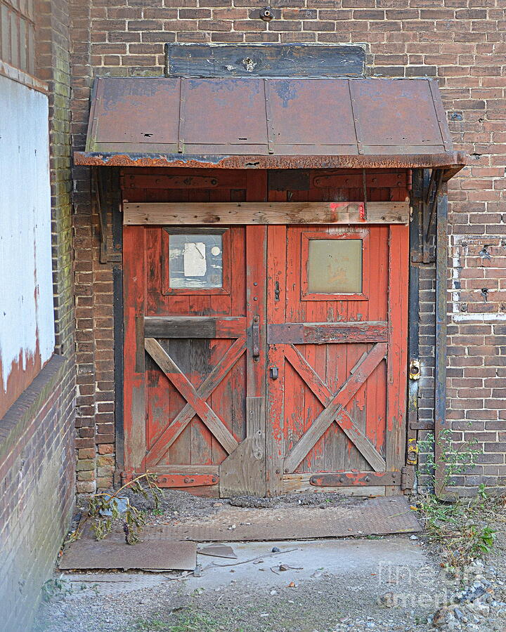 Vintage Photograph - Bethlehem Steel Elevator Doors by Tru Waters