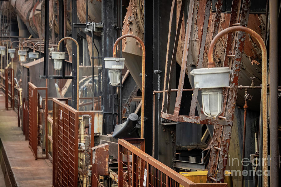 Bethlehem Steel - Work Lights Photograph by Sturgeon Photography