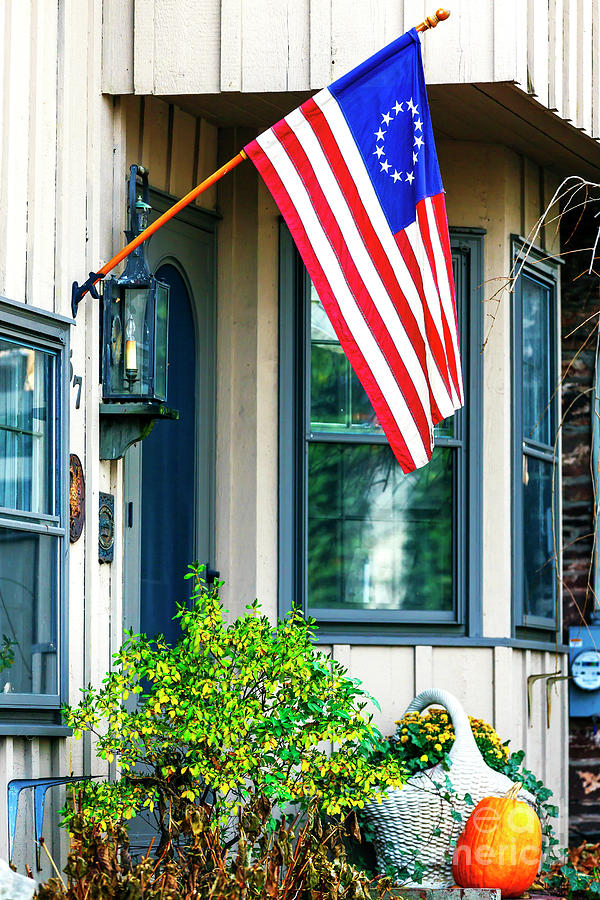Betsy Ross Flag in New Hope Photograph by John Rizzuto