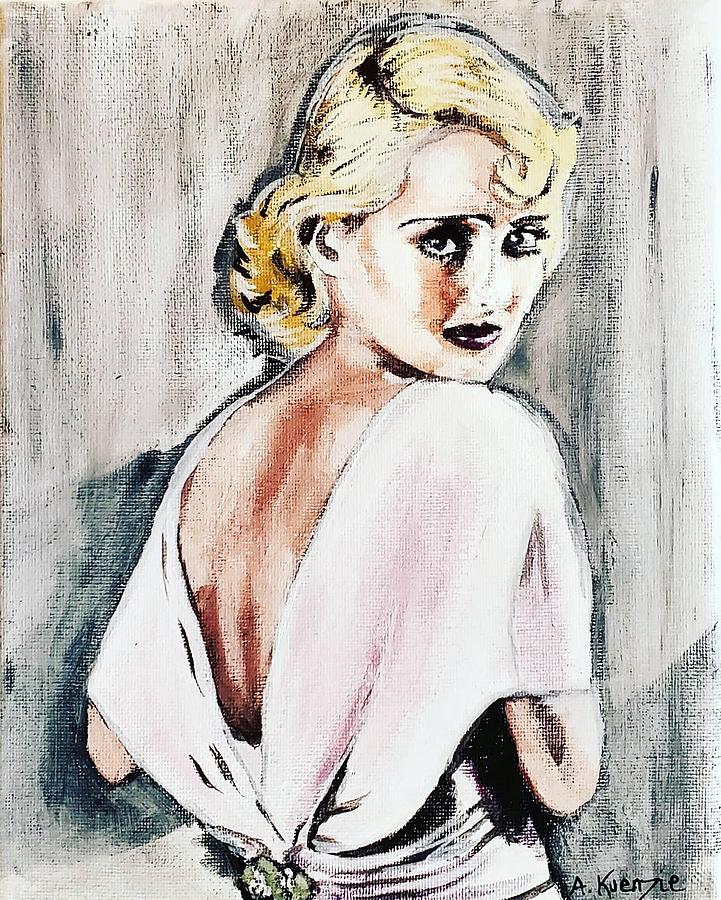 Bette Davis Painting by Amy Kuenzie