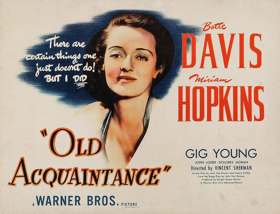 BETTE DAVIS in OLD ACQUAINTANCE -1943-, directed by VINCENT SHERMAN. Photograph by Album