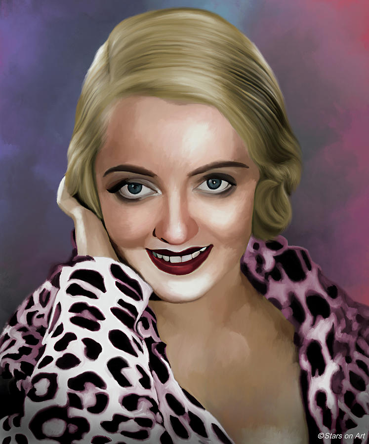 Bette Davis portrait -b1 Painting by Movie World Posters