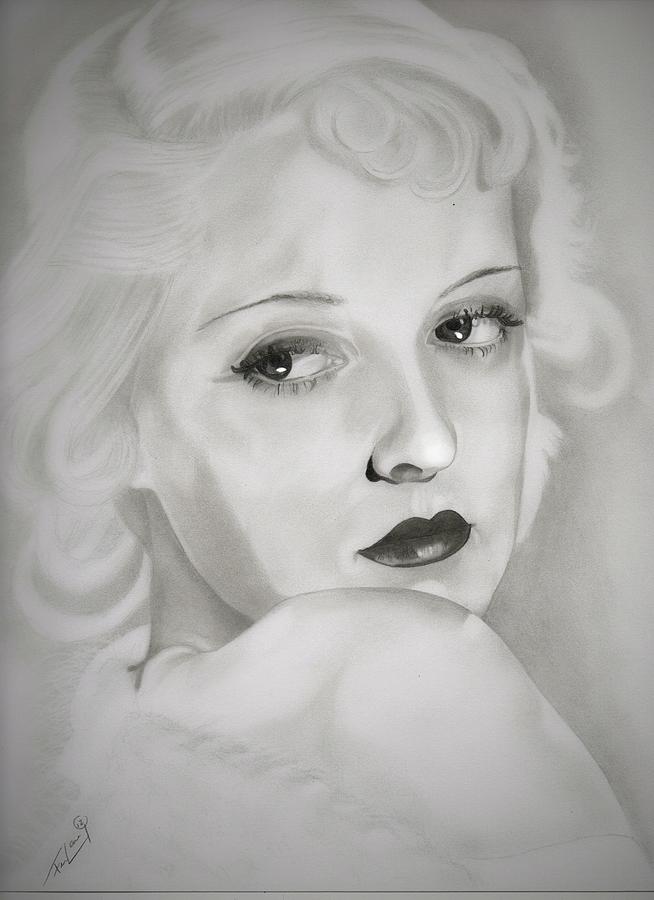 Bette - Vintage Black and White Pencil Edition Drawing by Fred Larucci