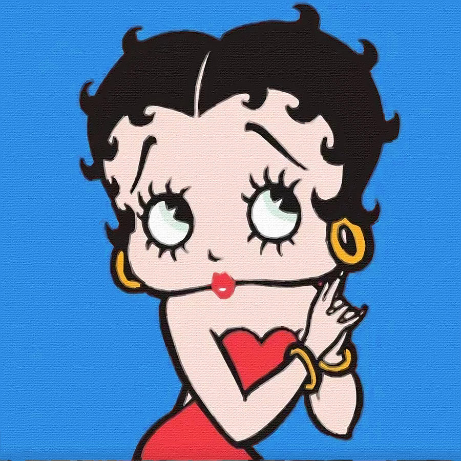 Betty Boop Blue Painting by Tony Rubino - Fine Art America