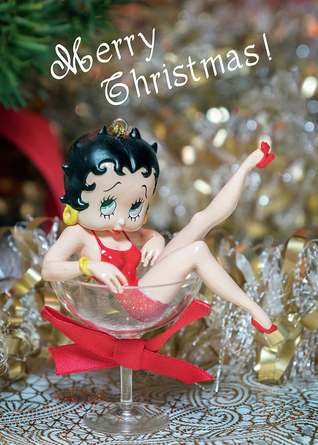 Christmas Photograph - Betty Boop Merry Christmas Card by Betty Denise