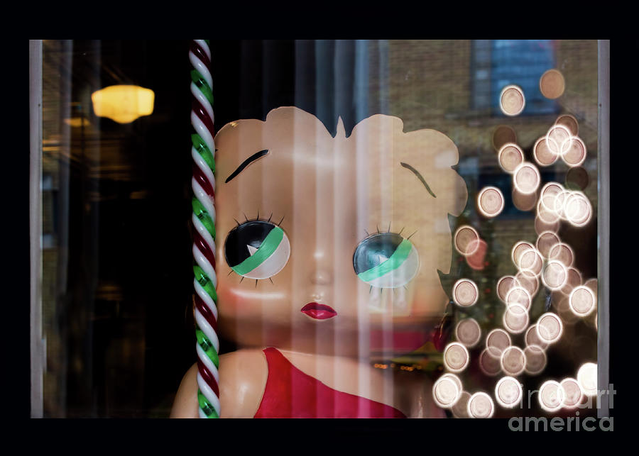 Christmas Photograph - Betty Boop Staying Safe for the Holidays by Barbara McMahon