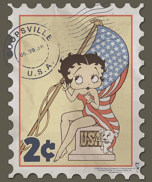 Betty Boop - Vintage Stamp by Sienna Braim