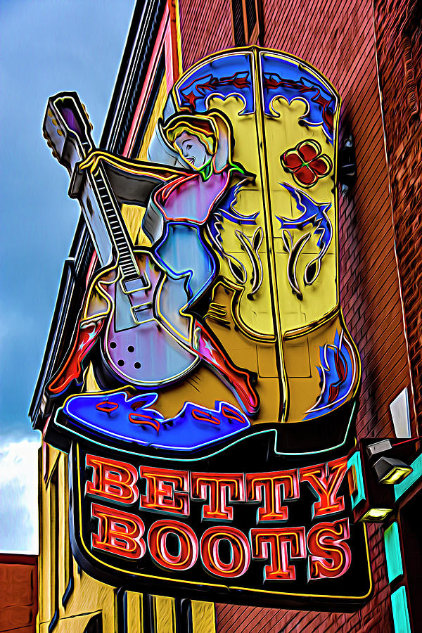 Betty Boots - Nashville TN Photograph by Debra Martz