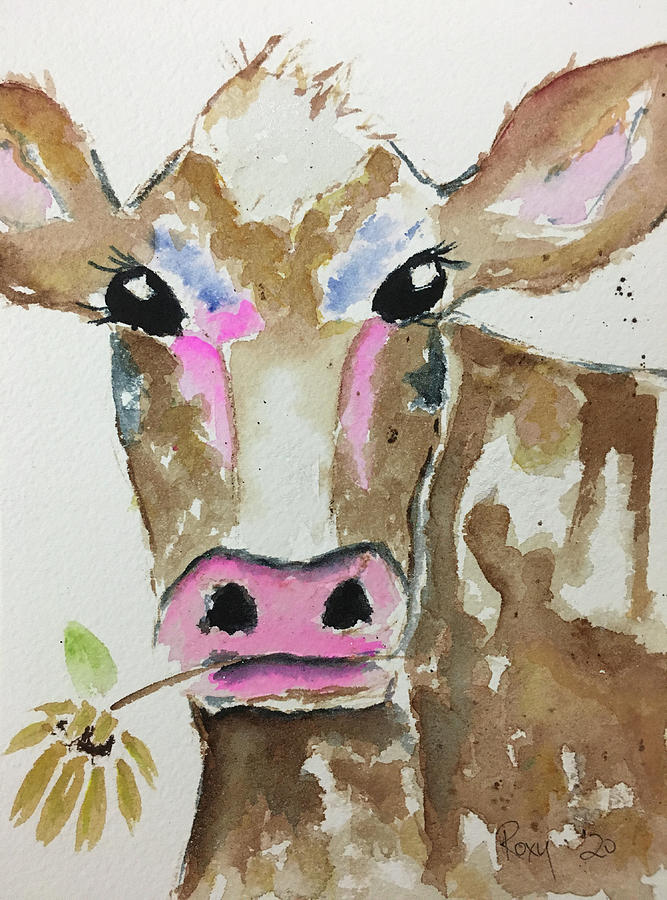 Betty Cow Painting by Roxy Rich