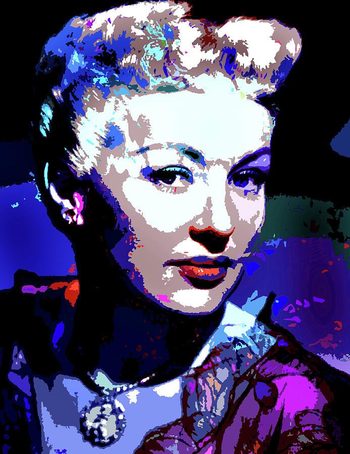 Betty Grable psychedelic portrait Digital Art by Movie World Posters