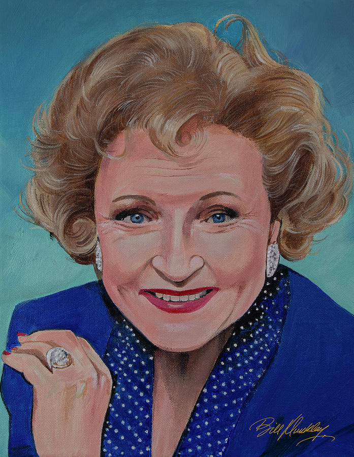 Betty White Painting by Bill Dunkley