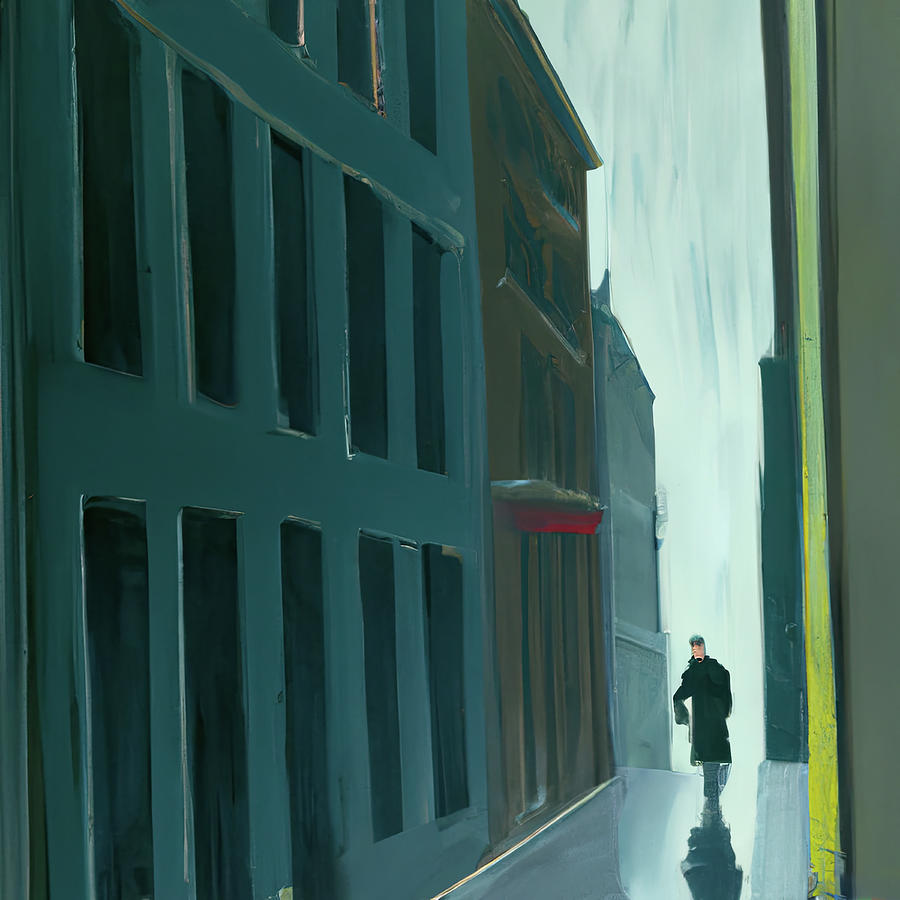 Between Buildings Untitled 1 Painting by Bob Orsillo