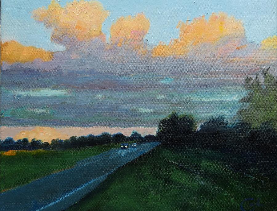 Sunset Painting - Between Showers by Gary Coleman
