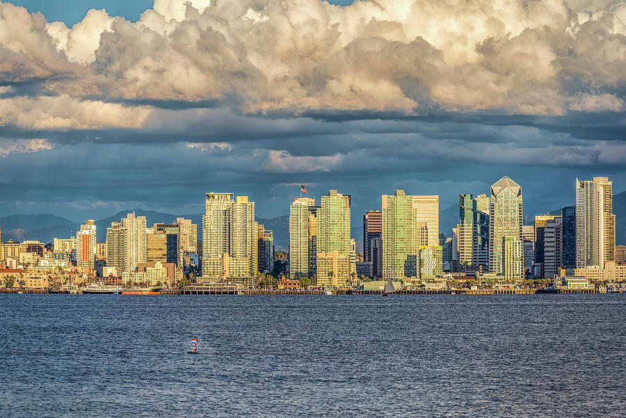Between Water and Sky, San Diego Skyline Photograph by Joseph S Giacalone