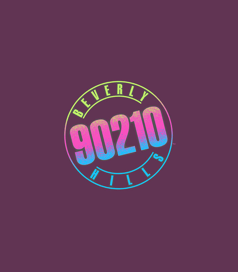 Beverly Digital Art - Beverly Hills 90210 Colorful Logo by Yossar Rivier