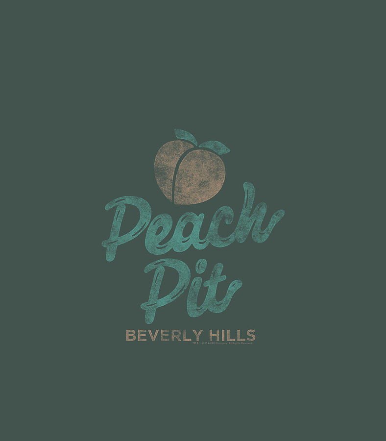 Peach Digital Art - Beverly Hills 90210 Peach Pit Logo by Gethin Aoibhe