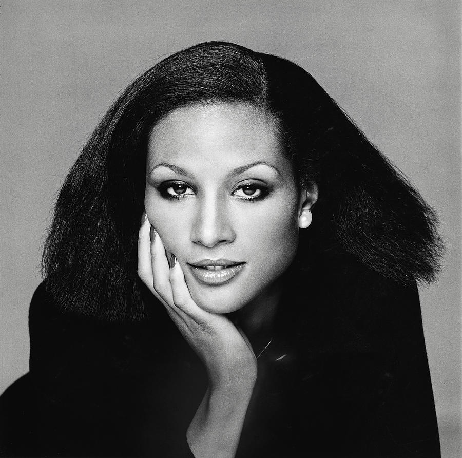 Portrait Photograph - Beverly Johnson With A Blunt Layered Haircut by Francesco Scavullo
