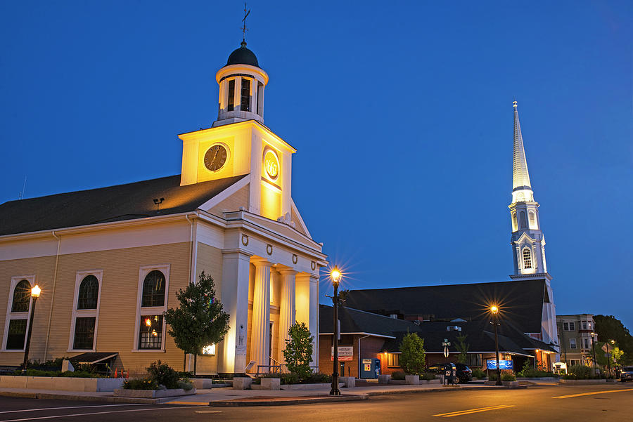 Beverly Massachusetts First Parish Church Unitarian and First Baptist Church Cabot Street Photograph by Toby McGuire