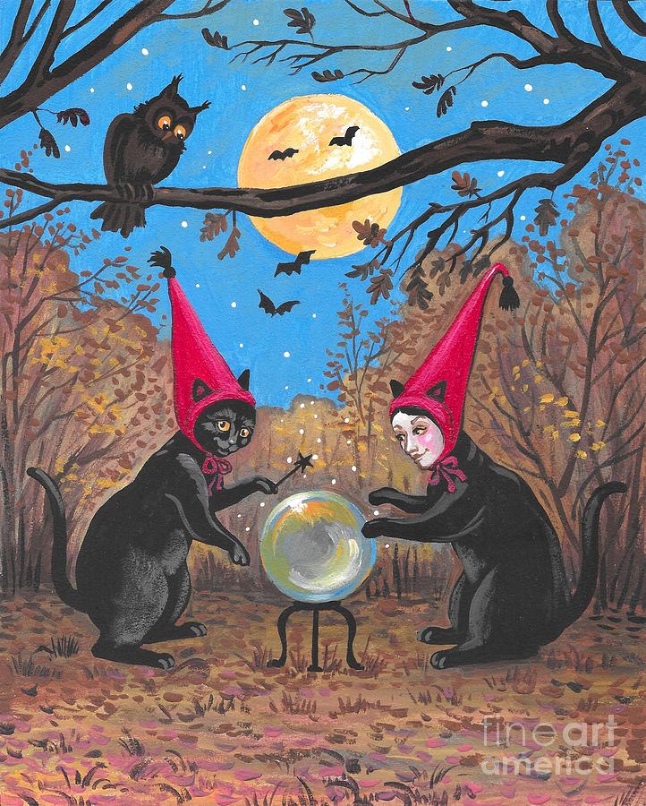 Beware of Magic Cats Painting by Margaryta Yermolayeva
