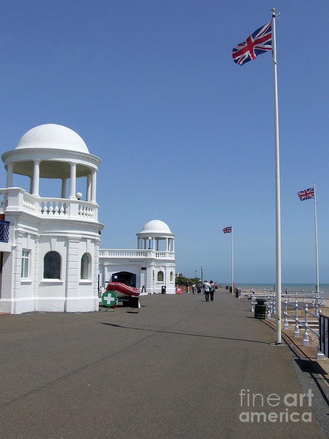 Bexhill Promenade - Union Jacks Photograph by Phil Banks