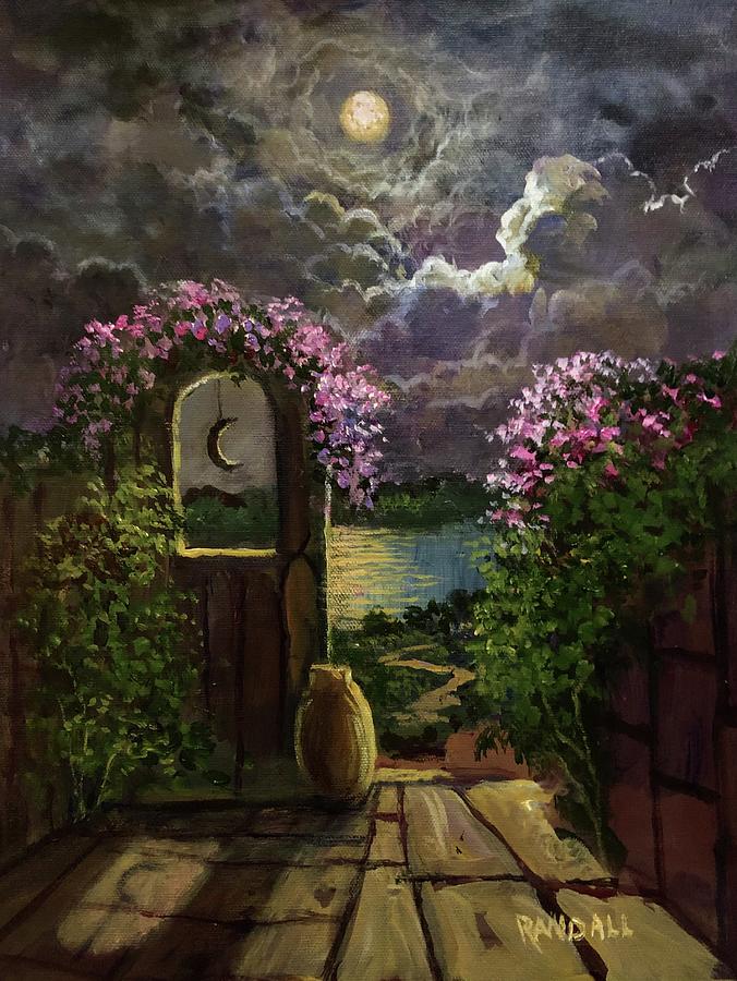 Beyond The Garden Gate Leads Onward, Upward And Beyond. Painting by Rand Burns